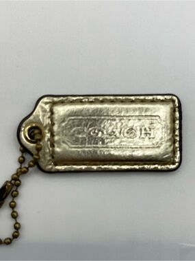 Coach Metallic Gold Leather Hang Tag